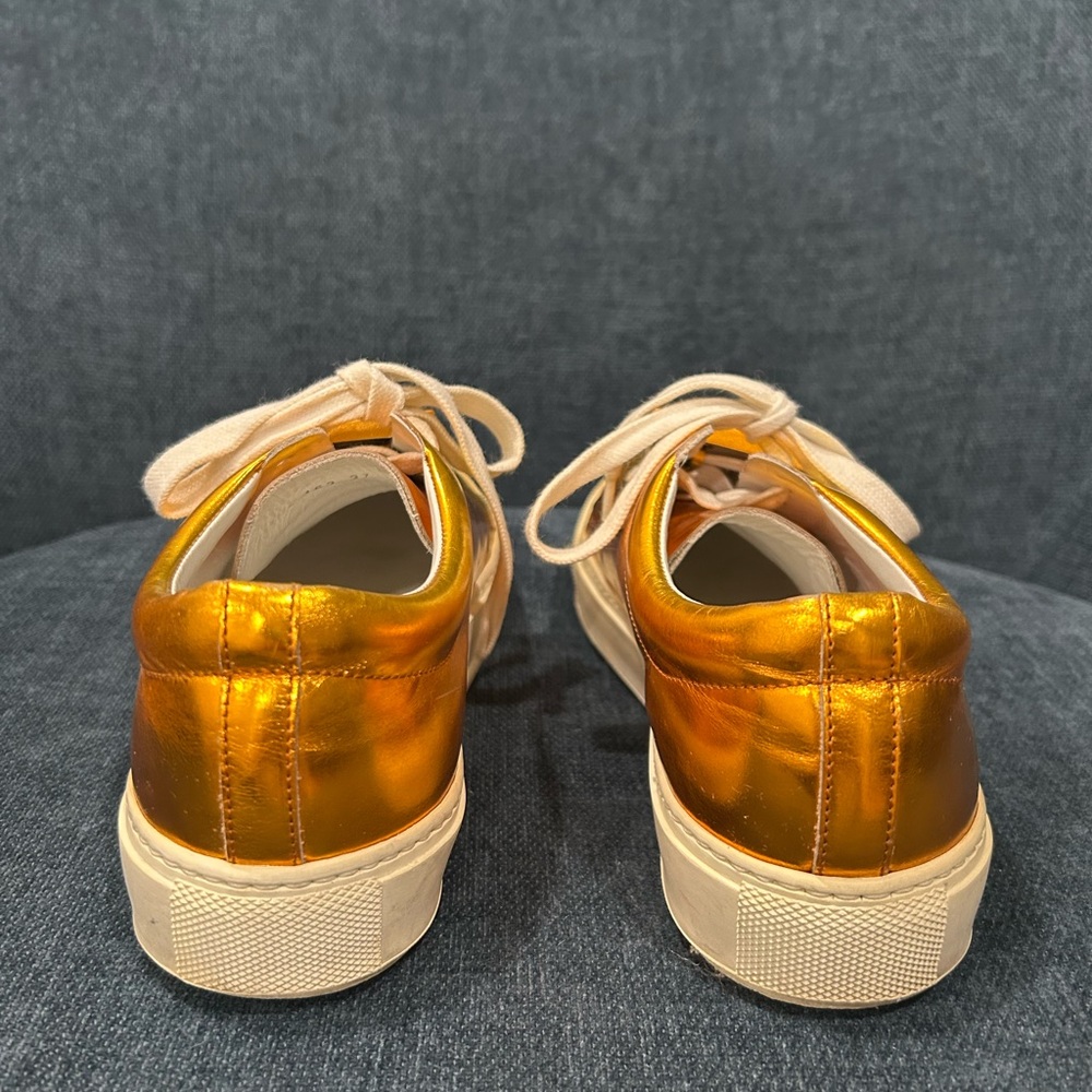 Acne Shiny Gold Women's Sneakers - Picture 5 of 8